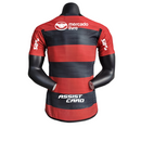Camisa Flamengo I 23/24 Jogador Masculina - Vermelha e preta com detalhes em branco com todos os patrocinio
