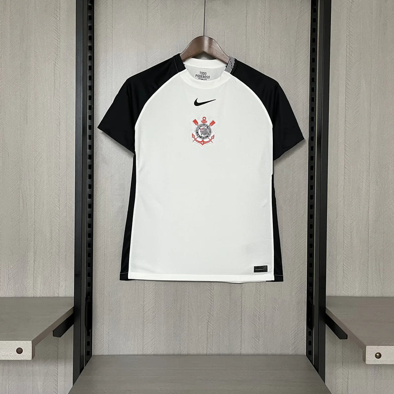 Camisa Corinthians Titular 25/26 - Versão Feminina Baby Look
