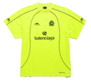Camiseta Balenciaga Ipanema Soccer Oversized em Amarelo Fluorescente