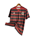 Camisa Flamengo I 19/20 Retrô Torcedor Masculina - Vermelha e preta com os detalhes em branco