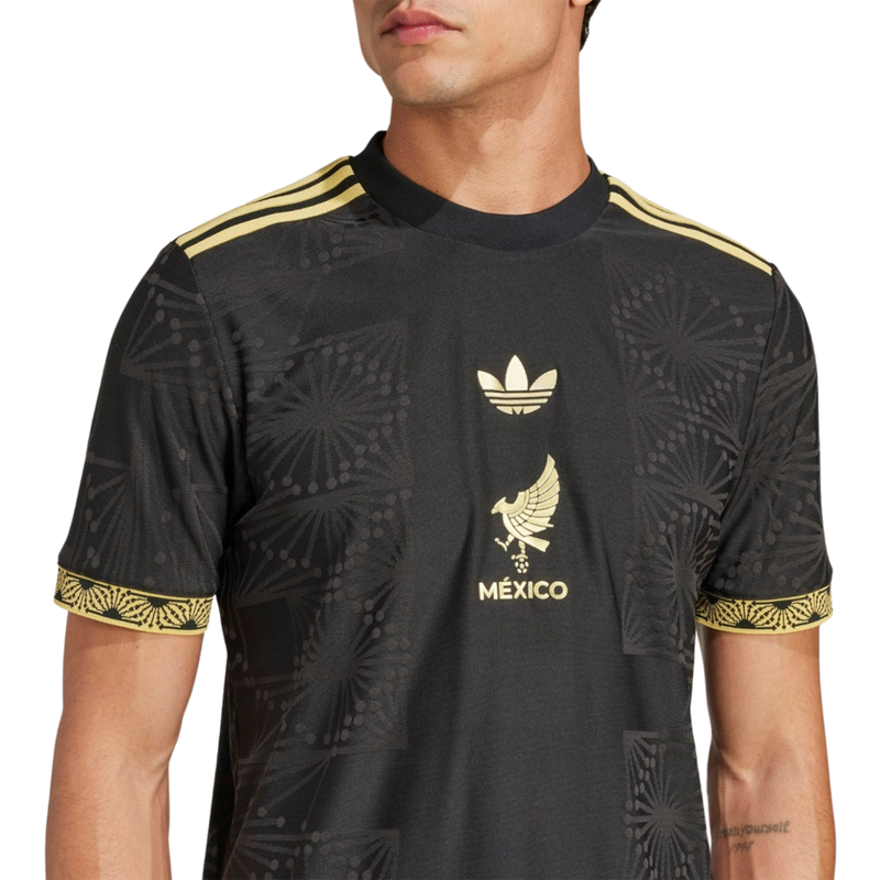 Camisa Seleção México Home 2025/26 - Torcedor Adidas Masculino - Preto e Dourado