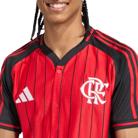 Camisa Flamengo US PACK Baseball- Adidas 25/26 - com botões