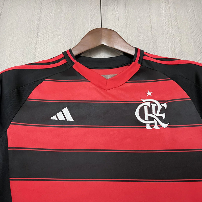 Conjunto Infantil Flamengo Titular 25/26 - Preto e Vermelho