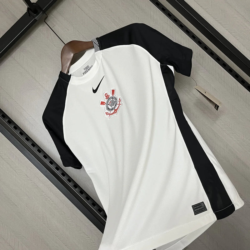Camisa Corinthians Titular 25/26 - Versão Feminina Baby Look