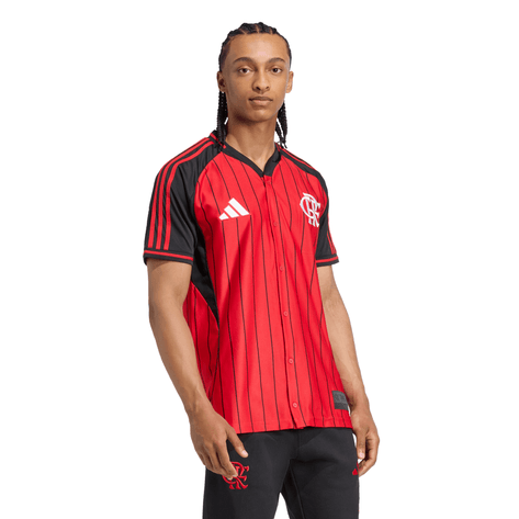 Camisa Flamengo US PACK Baseball- Adidas 25/26 - com botões