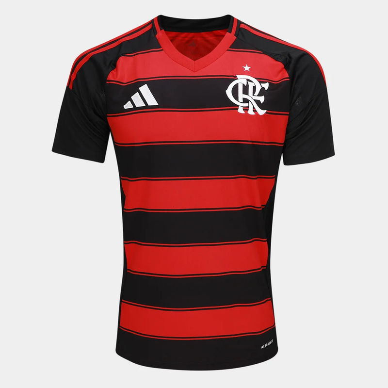 Camisa Flamengo I 25/26 -Masculino - Vermelho e Preto