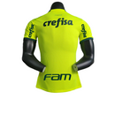 Camisa Palmeiras III 23/24 - Jogador Puma Masculina - Verde limão com todos os patchs e patrocínios