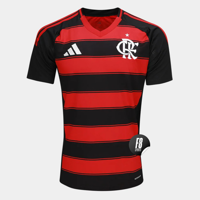Camisa Flamengo I 25/26 -Masculino - Vermelho e Preto