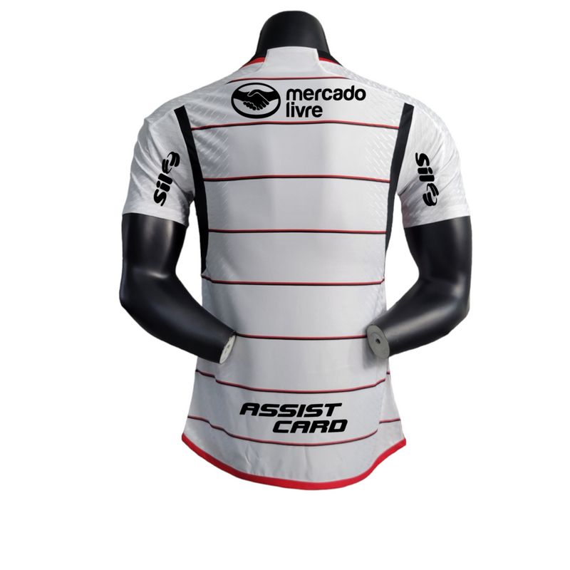 Camisa Flamengo II 23/24 Jogador Masculina - Branca com listas em branco